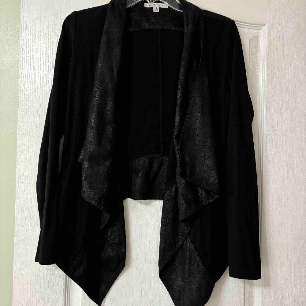 CAbi black Pleather Owen's Jacket Size S